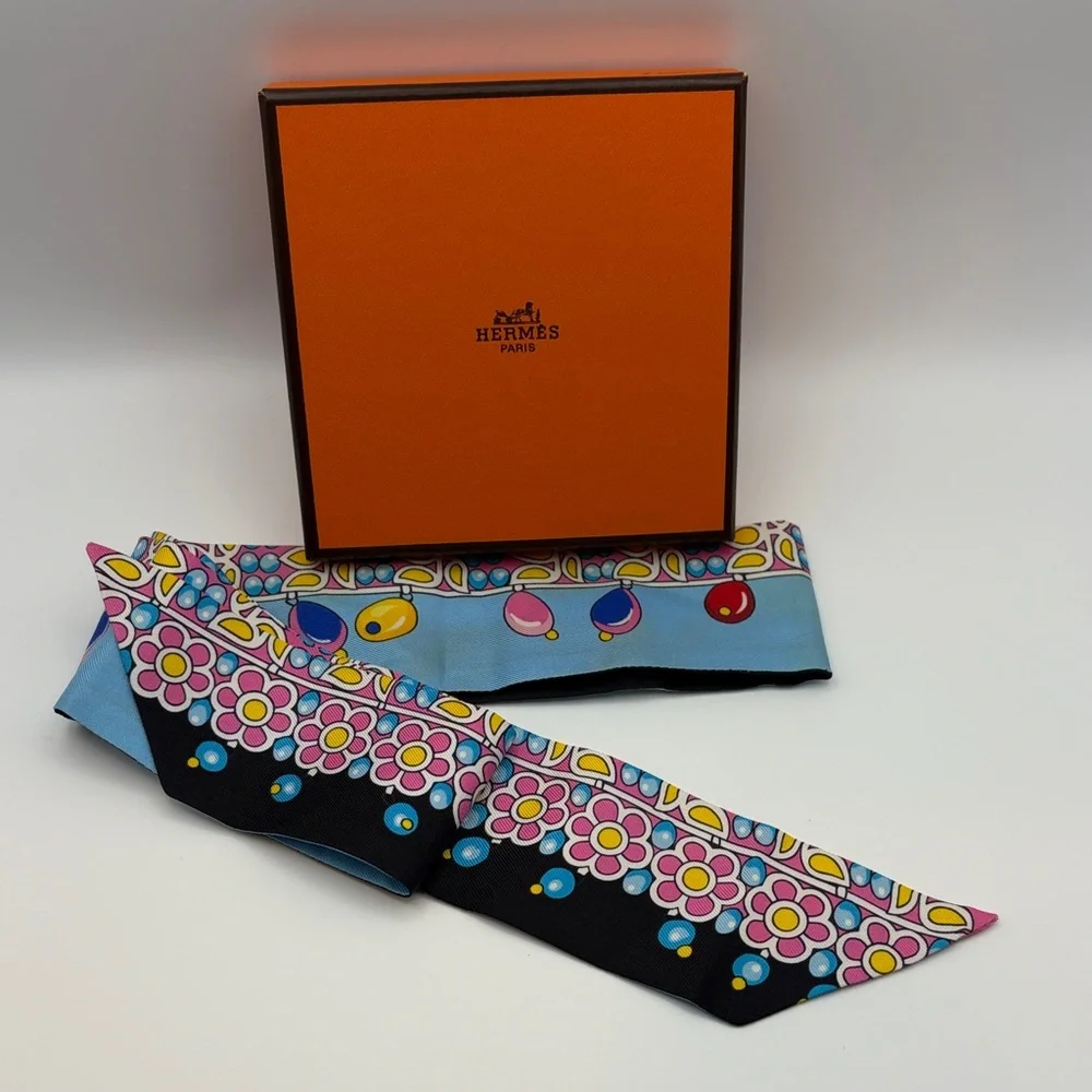 Hermes multicolor Twilly Scarf - Picture 1 of 11
